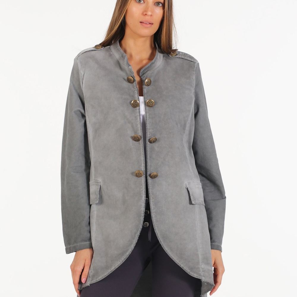 Nuny ROMA Olive Green Super Stretch Small Jacket Blazer Coat - Picture 11 of 13